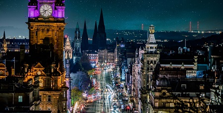 Edinburgh at night