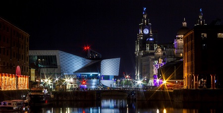 Liverpool at night