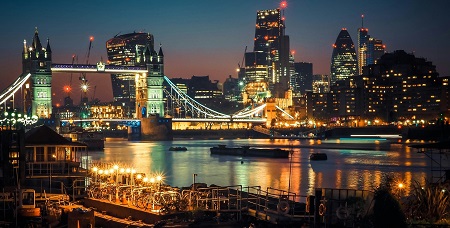 London at night