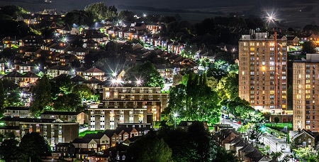 Sheffield at night